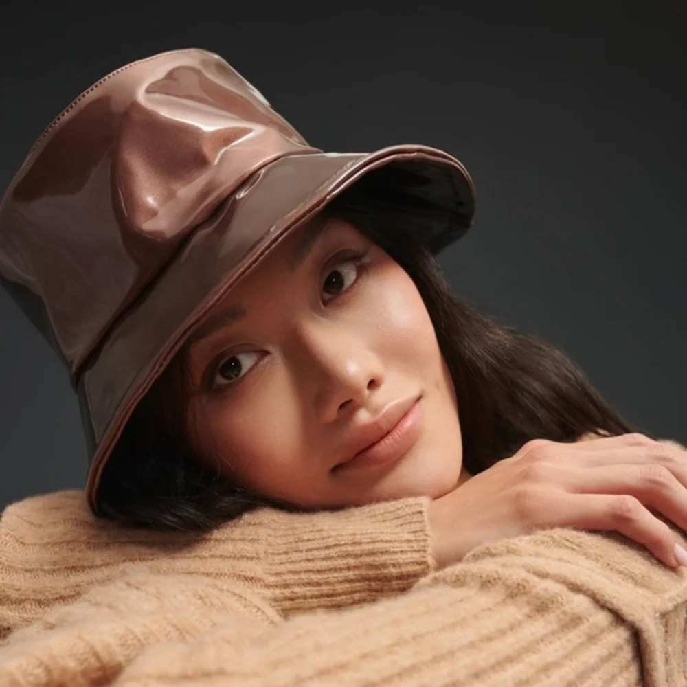Anthropologie ASN Clueless Bucket Hat Mauve